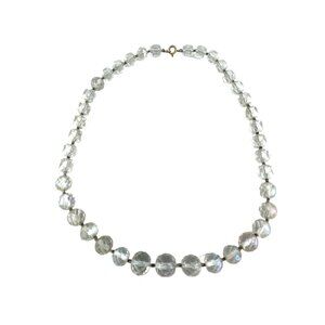 Vintage 1930s Fine Crystal Necklace With Faceted Beads 16 Inches Elegant Jewelry